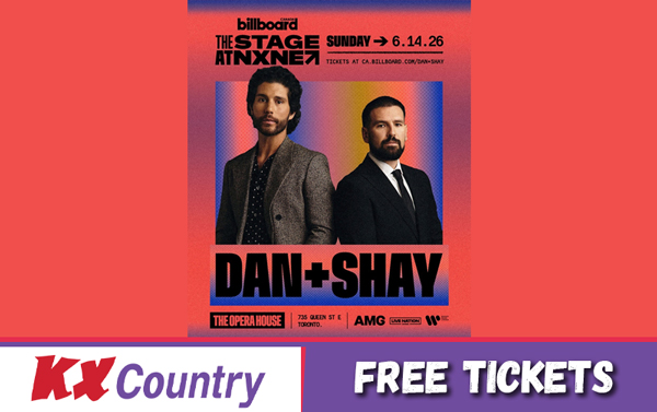 Free Tickets to Dan + Shay's free Billboard Canada THE STAGE at NXNE concert at The Opera House!