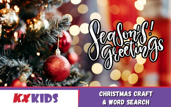 KX Kids Christmas Craft and Word Search!